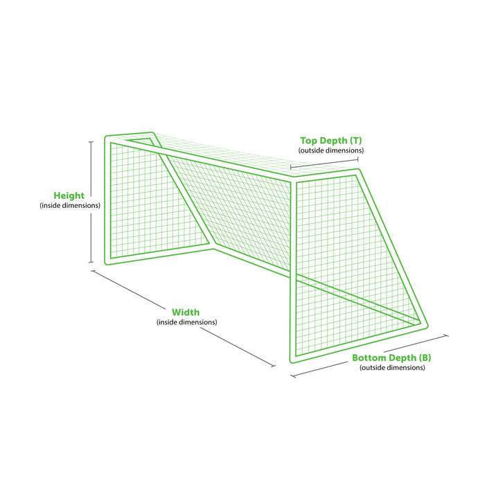 measuring standard soccer goals with  top depth.