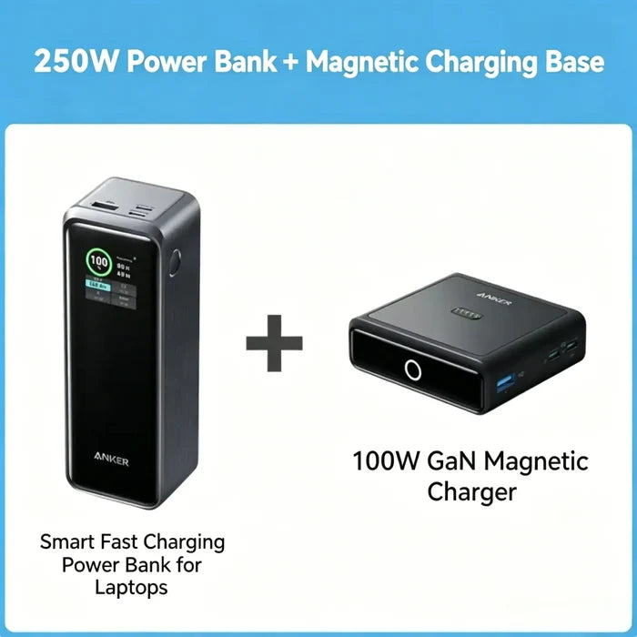 Anker Prime 250W PD3.1 Portable Charger 27650mAh High Capacity Multi Port Fast Charge Power Bank for Notebook Mobile Phone