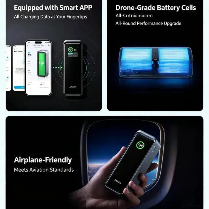 Anker Prime 250W PD3.1 Portable Charger 27650mAh High Capacity Multi Port Fast Charge Power Bank for Notebook Mobile Phone