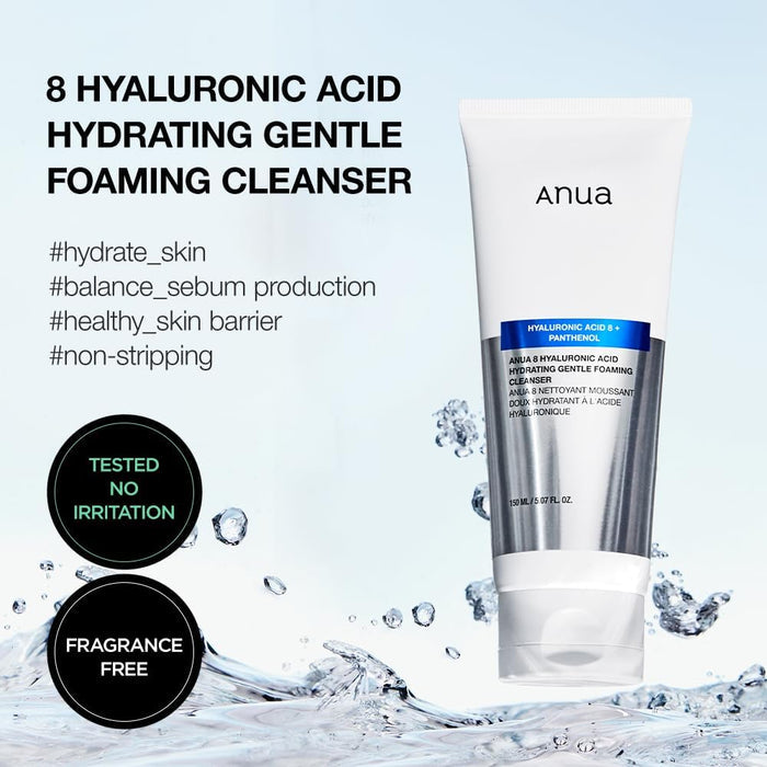 ANUA - 8 Hyaluronic Acid Hydrating Gentle Foaming Cleanser