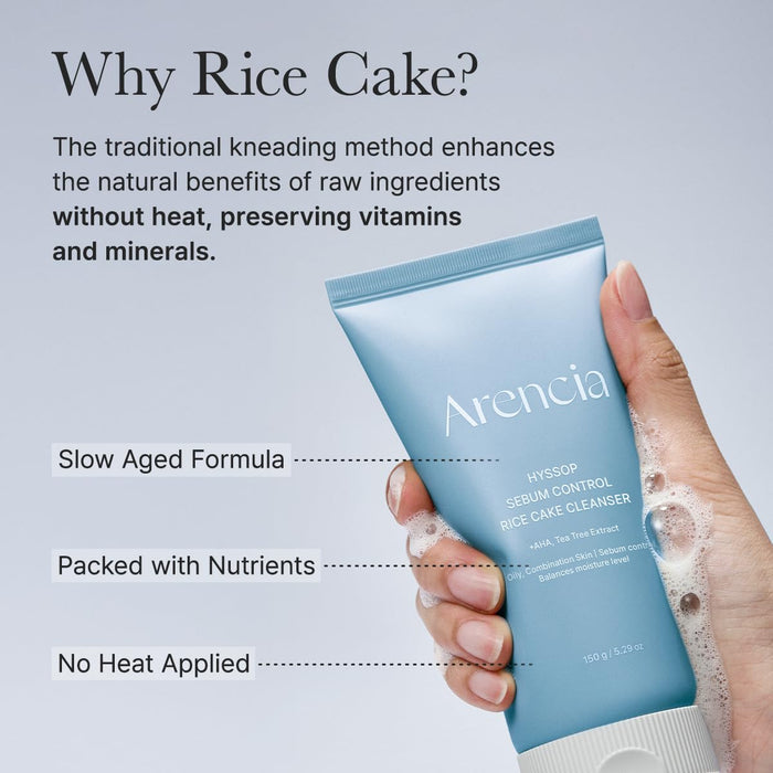 ARENCIA - Hyssop Sebum Control Rice Cake Cleanser