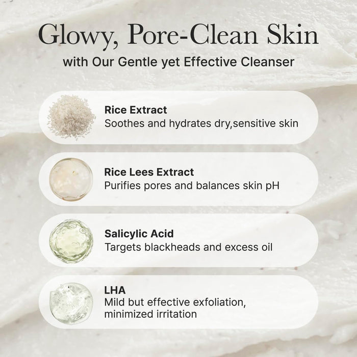 ARENCIA - Rice + LHA Pore Control Rice Cake Cleanser
