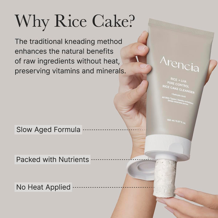 ARENCIA - Rice + LHA Pore Control Rice Cake Cleanser