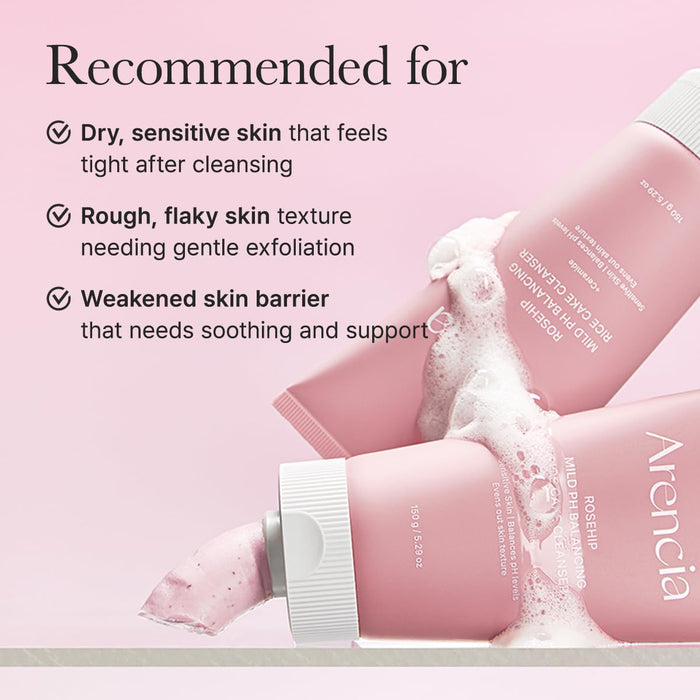 ARENCIA - Rosehip Mild pH Balancing Rice Cake Cleanser