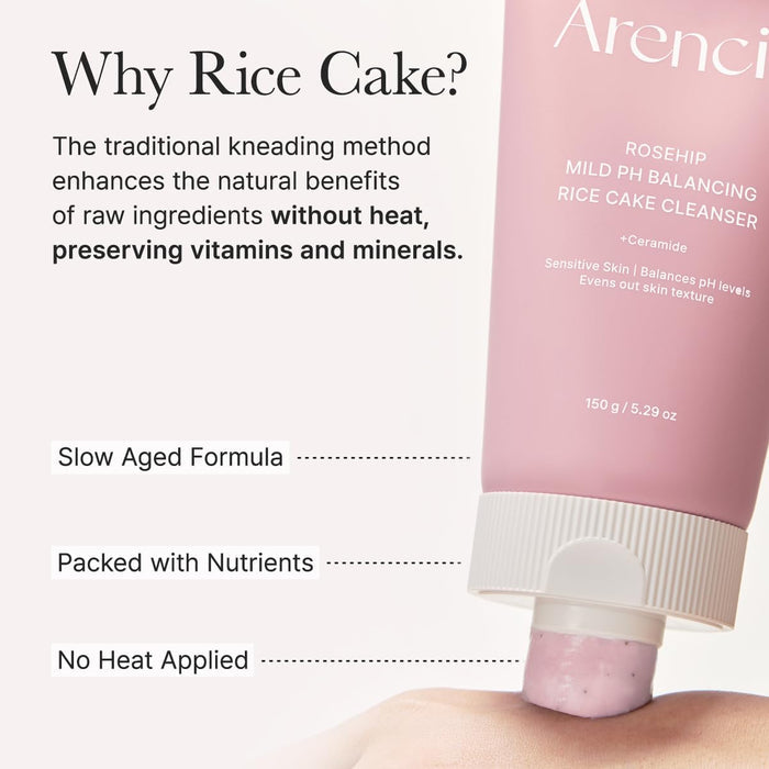 ARENCIA - Rosehip Mild pH Balancing Rice Cake Cleanser