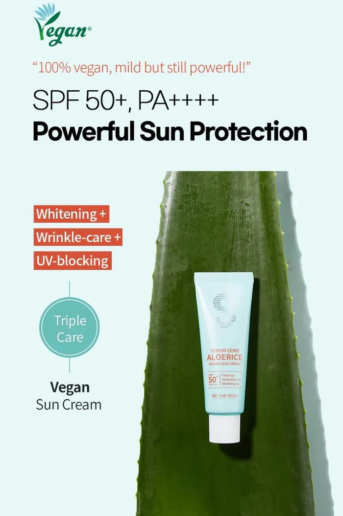 BE THE SKIN - Sebum Zero Aloerice Vegan Sun Cream