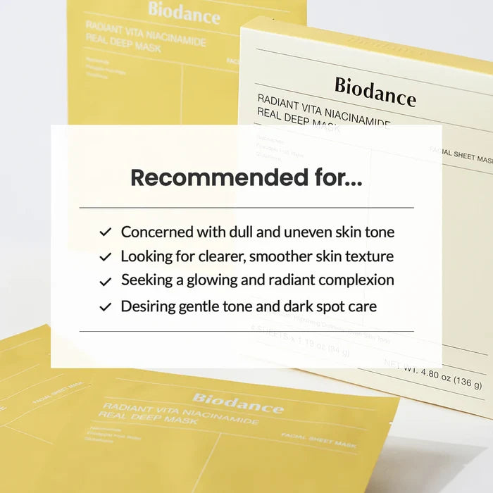 BIODANCE - Radiant Vita Niacinamide Real Deep Mask