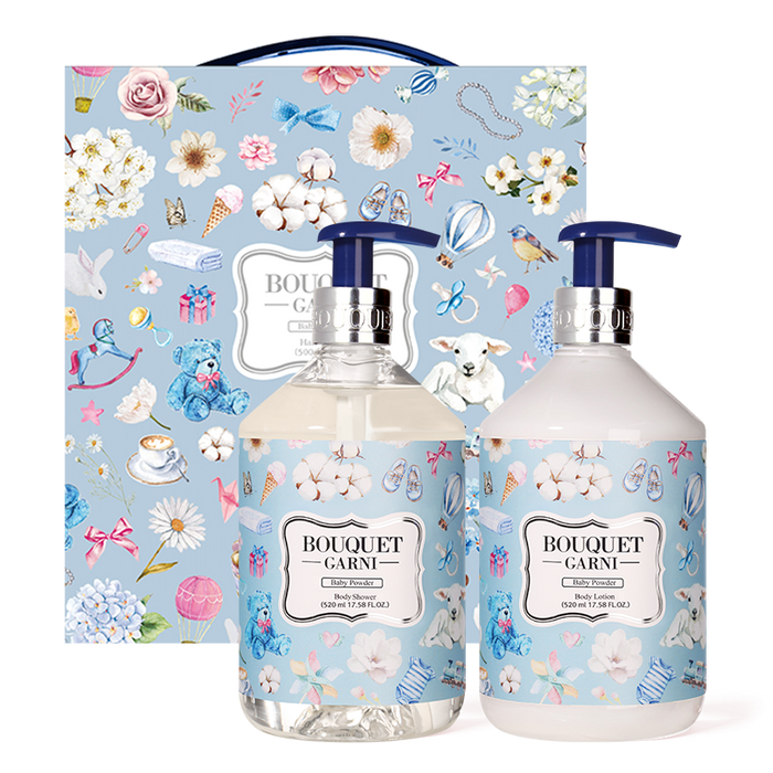 BOUQUET GARNI - Deep Perfume Body Care Gift Set Baby Powder Body Wash+Body Lotion