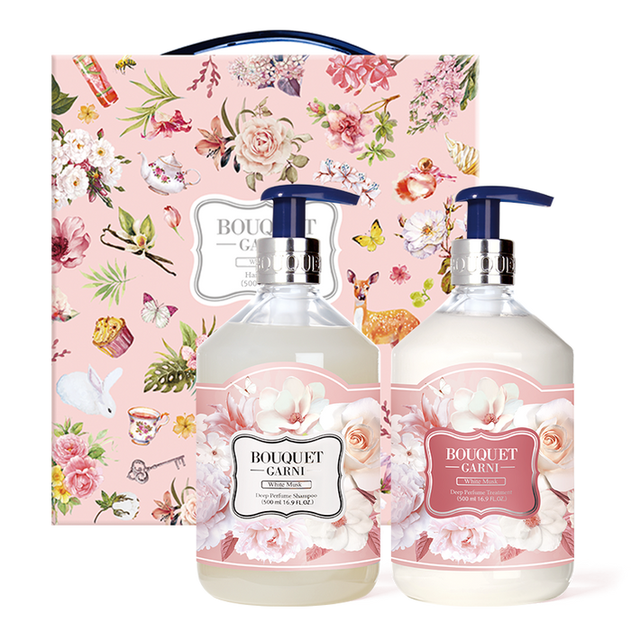 BOUQUET GARNI - Deep Perfume Hair Care Gift Set  White Musk Shampoo+Treatment