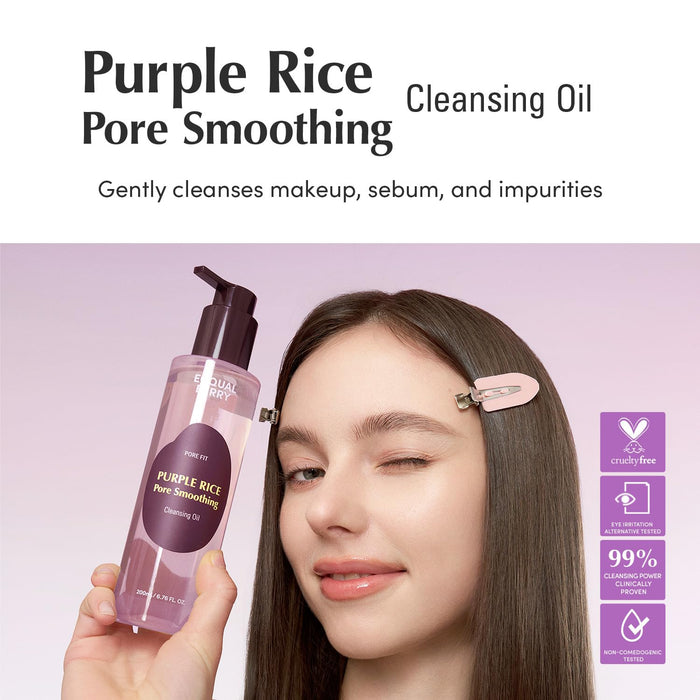 EQQUALBERRY - Purple Rice Pore Smoothing Cleansing Oil