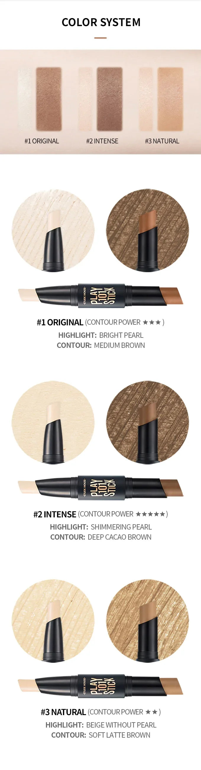 ETUDE - Play 101 Stick Contour Duo