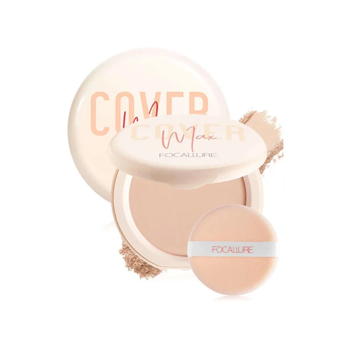 FOCALLURE - Covermax Two-way-cake Pressed Powder