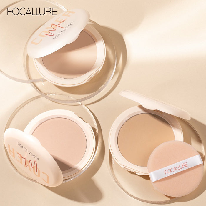 FOCALLURE - Covermax Two-way-cake Pressed Powder