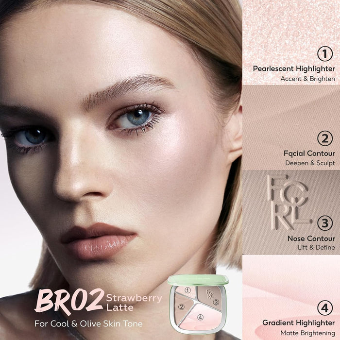 FOCALLURE - FA-F86 4-Highlighter Contour Palette