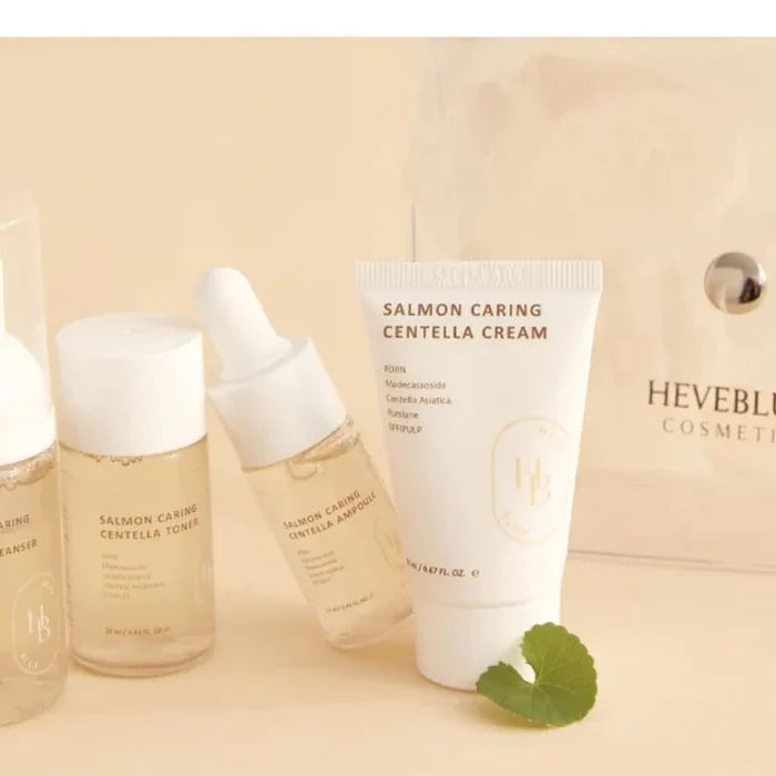 HEVEBLUE - Salmon Caring Centella Special Travel Kit Bag