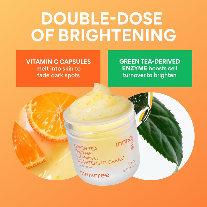 INNISFREE - Green Tea Enzyme Vitamin C Brightening Cream