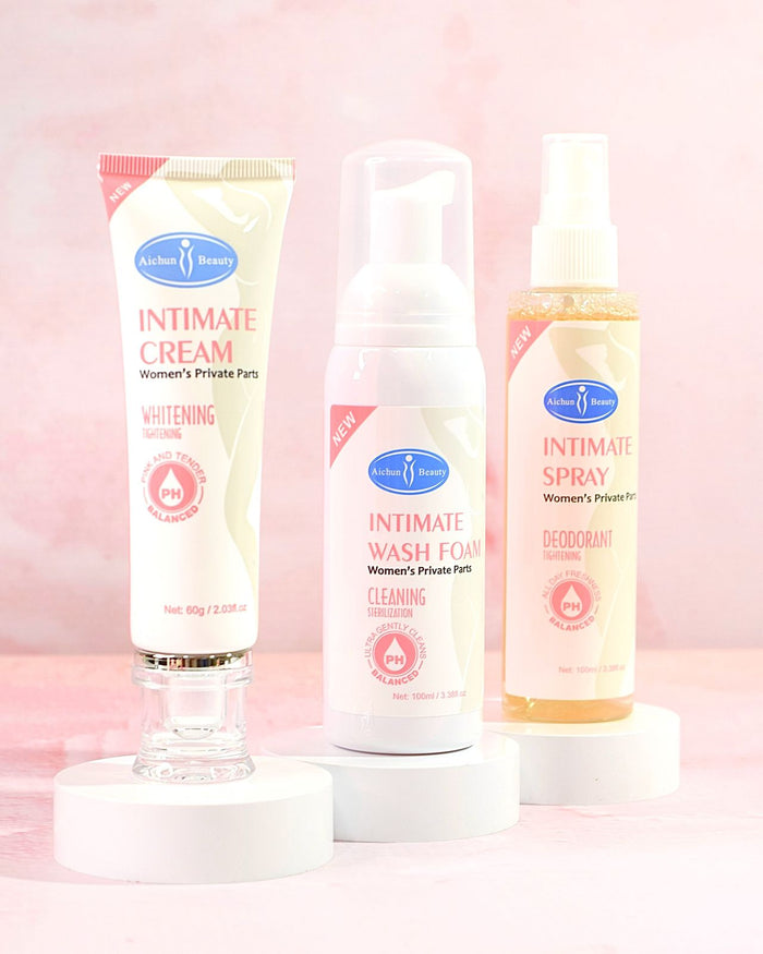 Kit aseo íntimo Aichun Beauty rutina completa