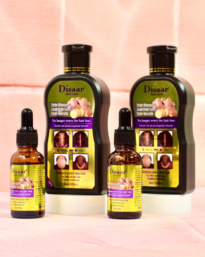 Kit Crecimiento Shampoo + hair Oiling Jengibre. Fortalece el cabello