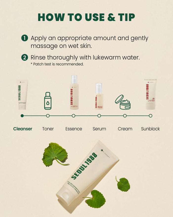 KSECRET - SEOUL 1988 Cleansing Foam : Pine Cica 1% + Probiotics