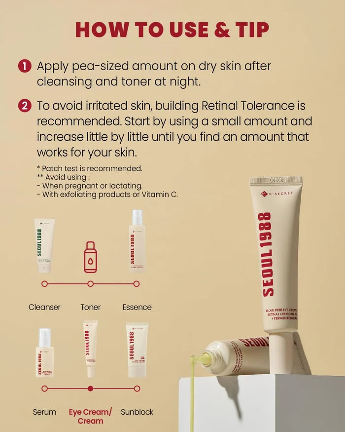 KSECRET - SEOUL 1988 Eye Cream : Retinal Liposome 4% + Fermented Bean