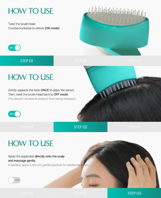 LILYEVE - Scalp Turn Cica PDRN Brush Ampoule