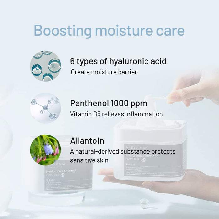 MARY & MAY - Hyaluronic Panthenol Hydra Mask