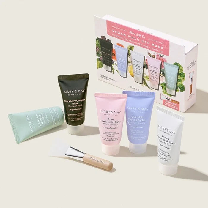 MARY & MAY - Vegan Wash Off Mask Mini Gift Set