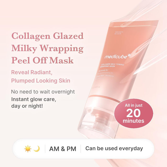 MEDICUBE - Collagen Milk Toning Wrapping Mask