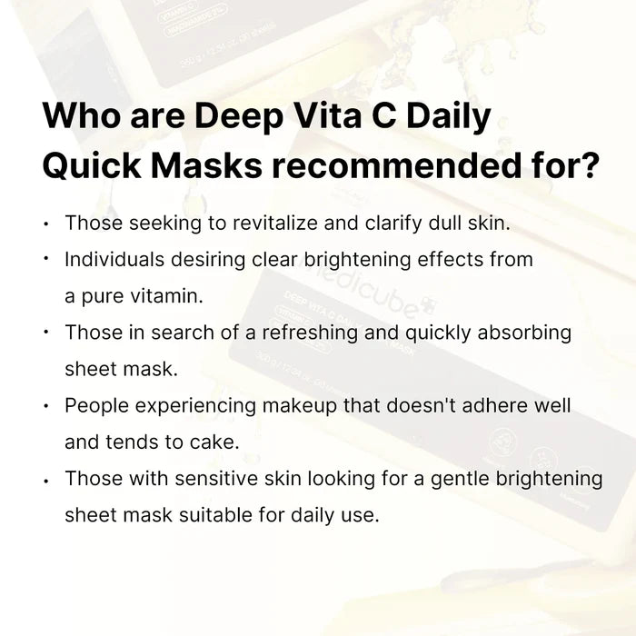 MEDICUBE - Deep Vita C Daily Quick Mask