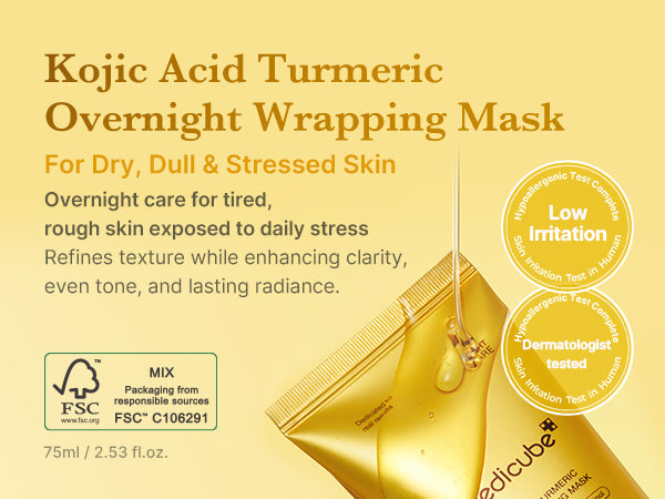MEDICUBE - Kojic Acid Turmeric Night Wrapping Mask