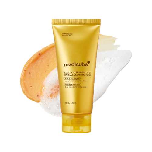 MEDICUBE - Kojic Acid Turmeric Vita Capsule Cleansing Foam