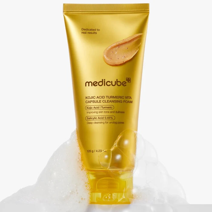 MEDICUBE - Kojic Acid Turmeric Vita Capsule Cleansing Foam