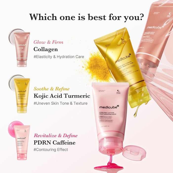 MEDICUBE - PDRN Pink Caffeine Night Wrapping Mask