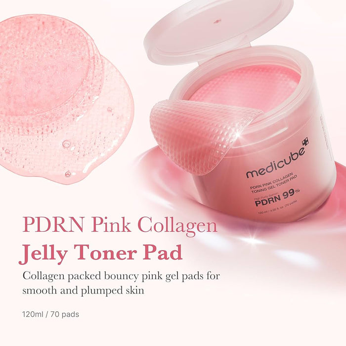 MEDICUBE - PDRN Pink Collagen Toning Gel Toner Pad