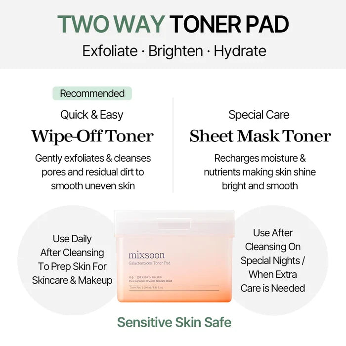 MIXSOON - Galactomyces Toner Pad 210ml