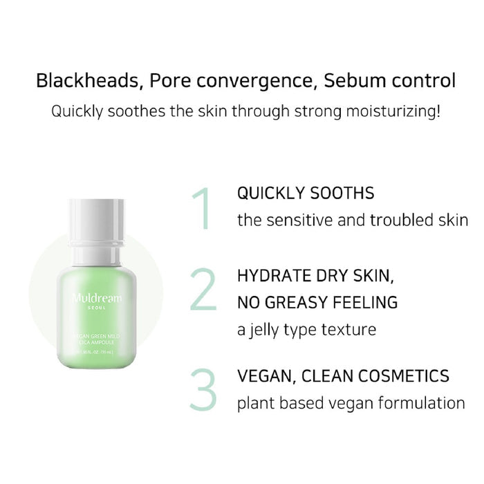 MULDREAM - Vegan Green Mild Cica Ampoule