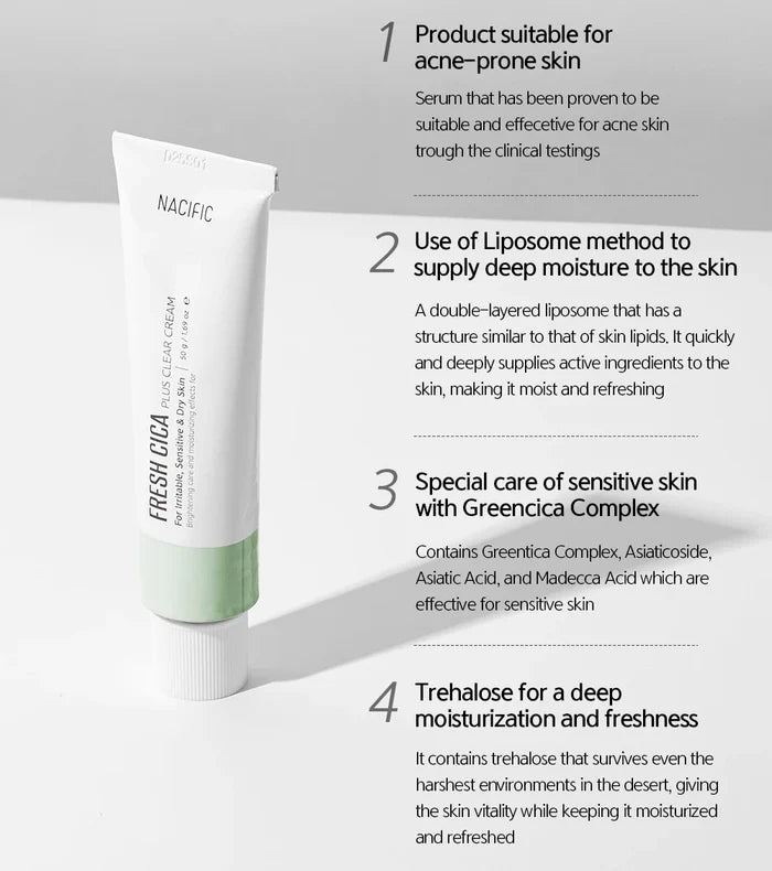 NACIFIC - Fresh Cica Plus Clear Cream