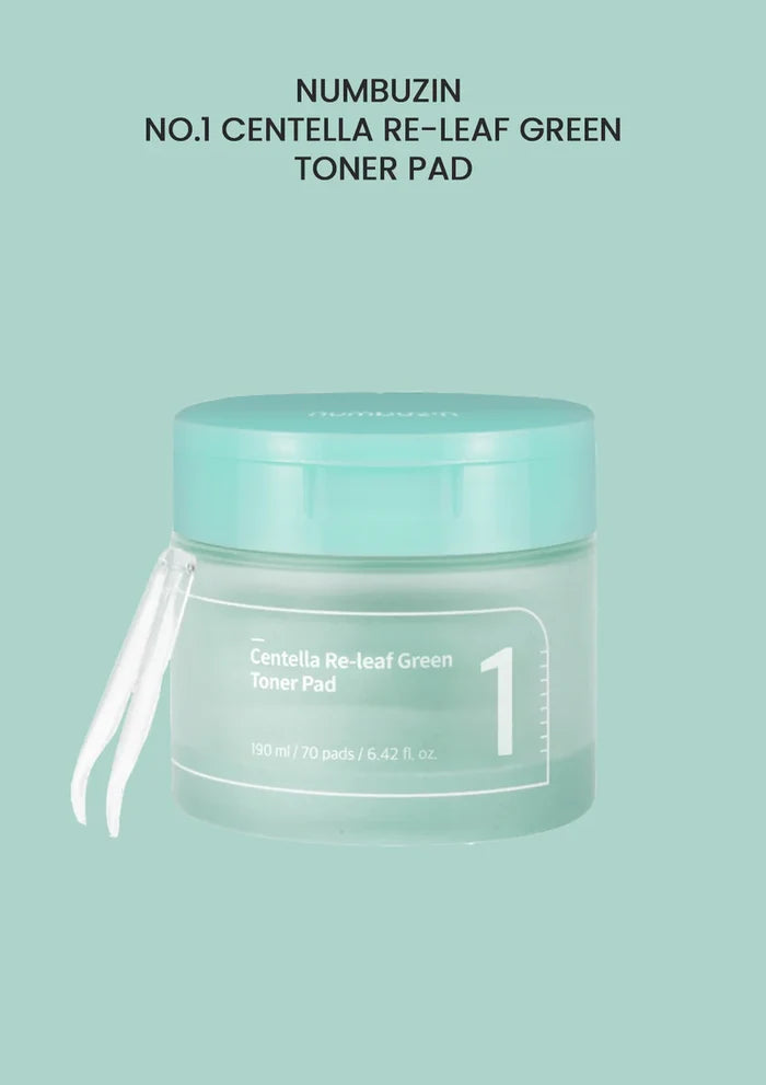 NUMBUZIN - No. 1 Centella Re-leaf Green Toner Pad