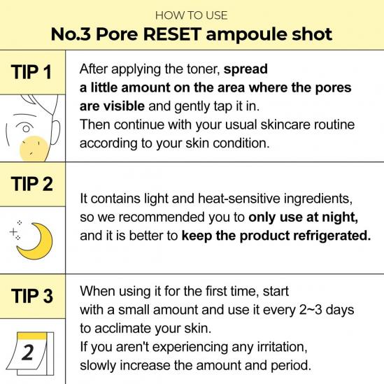 NUMBUZIN - No. 3 Pore Reset Ampoule Shot