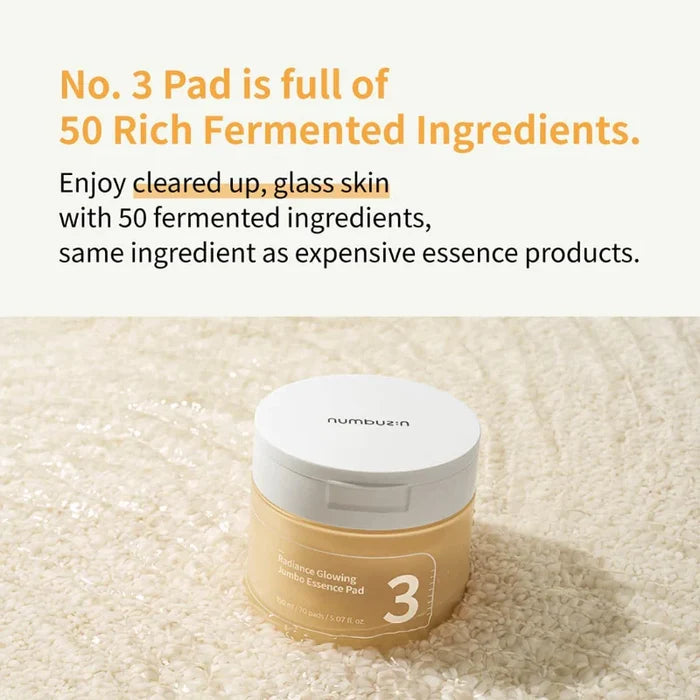 NUMBUZIN - No. 3 Radiance Glowing Jumbo Essence Pad