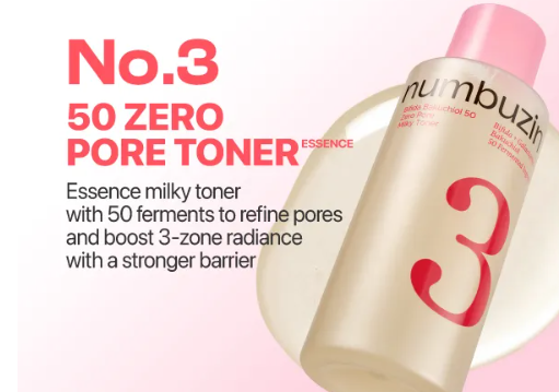 NUMBUZIN - No.3 Bifida Bakuchiol Zero Pore Milky Toner Light