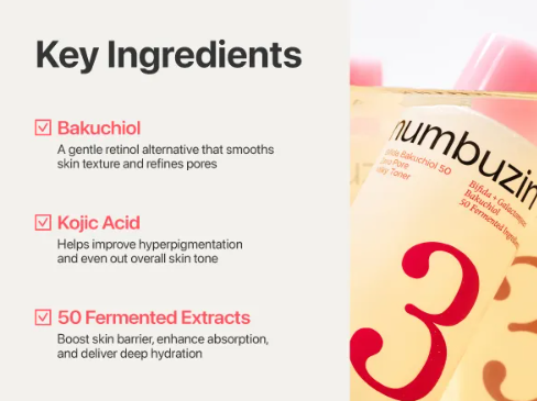 NUMBUZIN - No.3 Bifida Bakuchiol Zero Pore Milky Toner Light