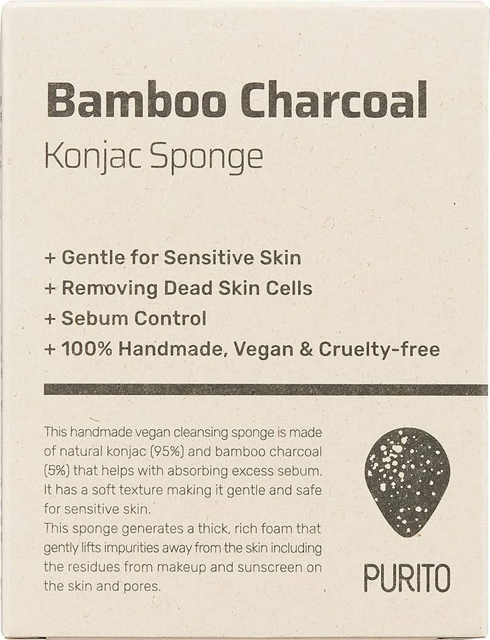 PURITO SEOUL - Bamboo Charcoal Konjac Sponge