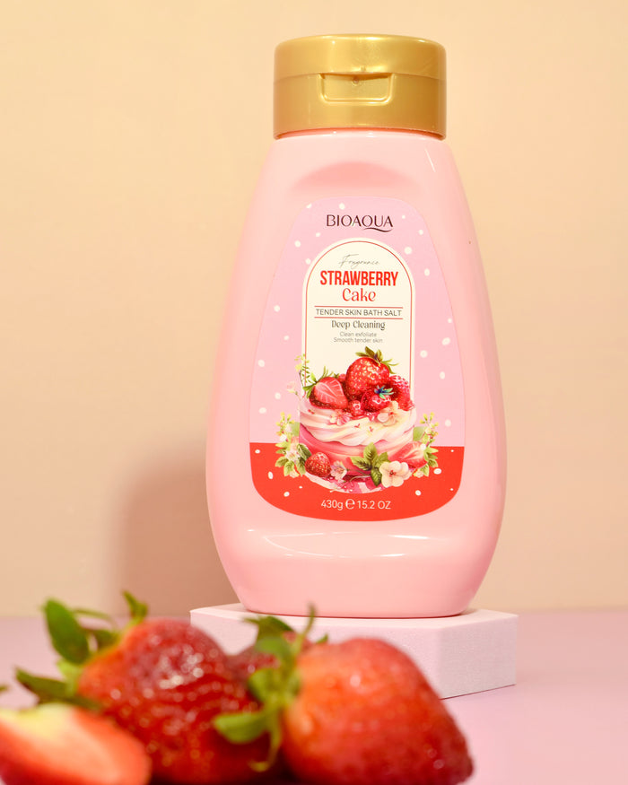 Sales de Baño Bioaqua Strawberry Cake Exfoliantes y Suavizantes