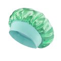 Satin bonnet for sleeping in black