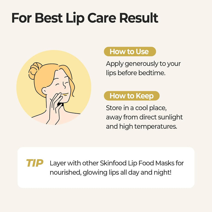 SKINFOOD - Honey Sugar Food Mask Lip Sleeping Pack