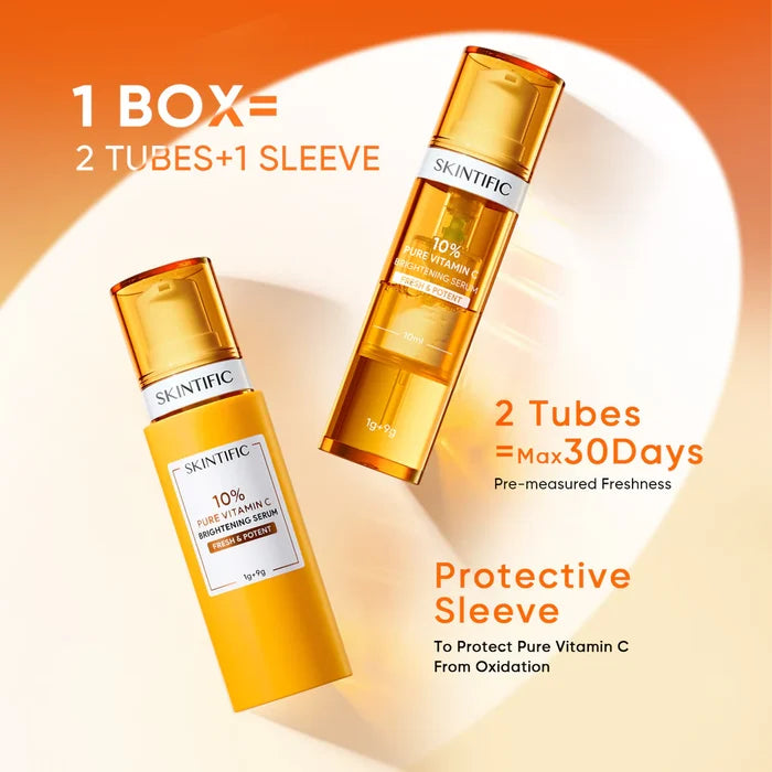 SKINTIFIC - 10% Pure Vitamin C Brightening Serum 1 + 1