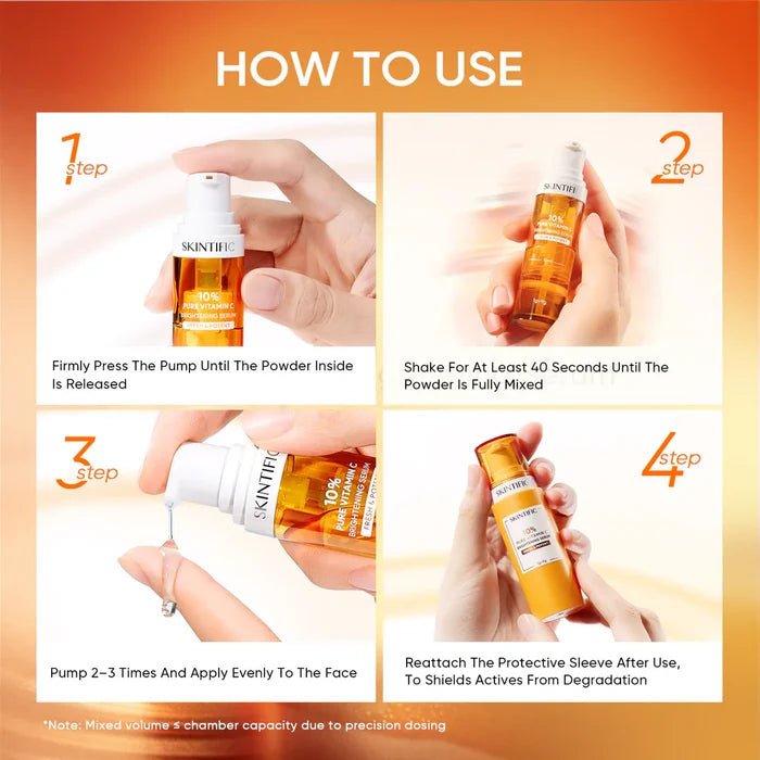 SKINTIFIC - 10% Pure Vitamin C Brightening Serum 1 + 1