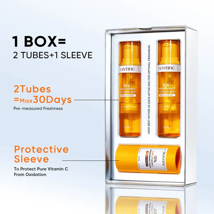 SKINTIFIC - 10% Pure Vitamin C Brightening Serum 1 + 1