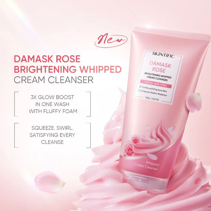 SKINTIFIC - Damask Rose Brightening Whipped Cream Cleanser